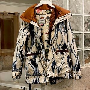 Burton Blue and Ivory Mushroom Snow Jacket